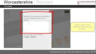 Worcestershire County Council - Pothole Reporting