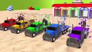 Learn colour with Street vehicle and surprise egg magic slide...