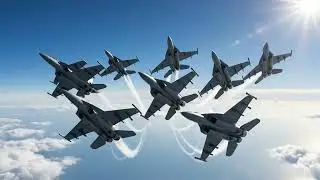 Fighter Jets Flying in the Sky ✈️  Amazing Jet Air Adventure  Flying Skills Video