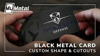 Custom Shaped Black Metal Business Card | My Metal Business Card