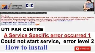 uti mac utility software installation error