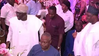 SANWO OLU MEET SENATOR IBIKUNLE AMOSUN AS HE ARRIVED AT DANJUMA 70TH BIRTHDAY