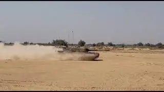 Arjun Main Battle Tank in action at Pokaran Field Firing Range