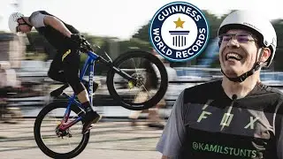 Rekord Guinnessa w najdłuższym wheelie na rowerze tyłem! Kamil Kobędzowski - KamilStunts