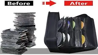 CD Case DVD Storage Holder, Siveit CD/DVD Case Wallet 128 Capacity DVD Cases Organizer CD Binder,Po