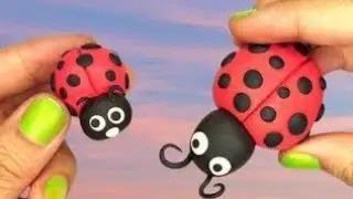 Как сделать божью коровку из глины🐞| Как сделать чудесную божью коровку из глины
