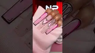 207-Rose Water, 189-Cherry Blossoms, pastel gel liner art #nails #notpolish #nailart