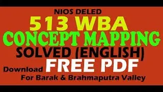 NIOS WBA 513 CONCEPT MAPPING ON ENGLISH SUBJECT Solved... Download Free PDF