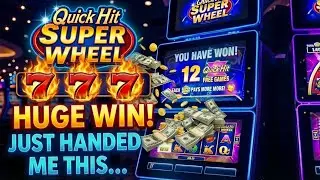 FINALLY... THE SUPER WHEEL BONUS HITS BIG! #slots #quickhitsuperwheel #casino