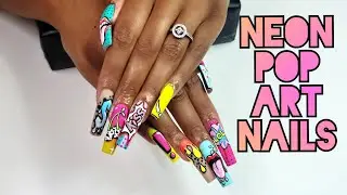 Hand Painted POP Art Nails | Client Work | How to do Acrylic Nails | Nail Reserve Collab
