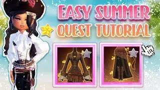 SUMMER DRESS TO IMPRESS QUEST TUTORIAL | CHAPTER ONE EASY (FOG + MUSIC) | roblox ♡