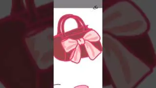 a big pink bow on a pink purse what color should I do next #pinkaesthetic #pinkart #pink