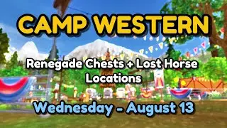 Camp Western Renegade Chest & Lost Horses Locations 🤠 WEDNESDAY August 13 🗺️ Star Stable