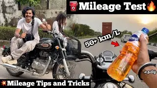 ⛽️Bullet mileage test🔥| Unbelievable long ride | 50+ kms / Liter | mileage tips and tricks | Tamil |