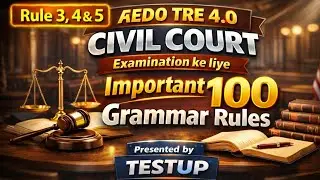 3,4 & 5 /100 English Grammar for Aedo TRE & Civil court 🚨 Rule 1 & Rule 2 | 100 Rules Series Start 🔥
