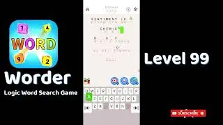 Worder Level 99  | Worder Logic Word Search Level 99  Answers