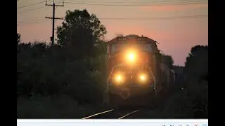 CN Trains at Dusk on the Bala Sub