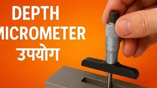 Depth Micrometer उपयोग | Depth Measuring Tool Explained in Hindi l Depth micrometer Assembly ll