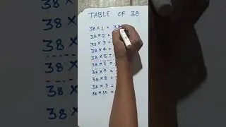 table of 38 |table of 38 with trick#shorts #tricks #maths #table #tabletrick