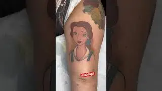 Belle from Disney&rsquo;s Beauty and the Beast | tattoo | San Diego, Ca | @tahitigil | Like and Subscribe