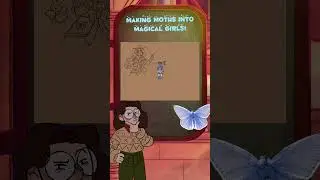 Conservation with magical girls #moths #art #magicalgirls #robot