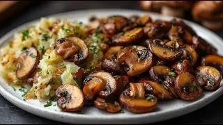 Грибы с чесноком и капустой – вкуснее мяса! Лучший рецепт жареных грибов.