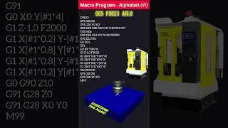 W Alphabet Engraving Universal Program | Macro | #vmc #cnc #automation #universal #reusableproducts