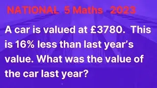 Solution to National  5 Maths 2023 Past Question.