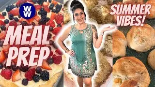 SUMMER INSPIRED WW MEAL PREP FOR WEIGHT LOSS - COFFEE CAKE MUFFINS - TACO BOMBS & FRUIT PIZZA!