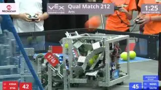 VEX Worlds 2016 - VRC High School - Arts - Qual 212 (4104A 8746) 137 vs 183 (96965 5327D)