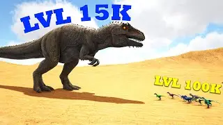 Giga lvl 15k VS 10 Troodons lvl 100k | #Shorts