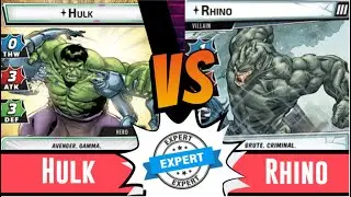 Marvel Champions | Hulk | Vs Expert Rhino | True Solo | Aggression | Deck Testing | Expert