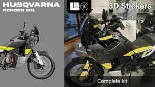 LabelBike® 3D STICKERS complete kit compatible with Husqvarna Norden 901 Motorcycle