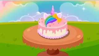 Unicorn cake maker - Bakery kitchen game - Best baking game for girls - Cake design -3D cake cooking