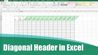 How to Create Diagonal Header in Excel