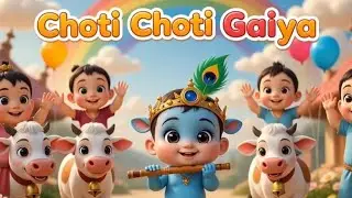 Choti Choti Gaiya | Cute Krishna Kids Rhyme बाल कृष्ण भजन | Cartoon Devotional Welcome to our kids 🌸