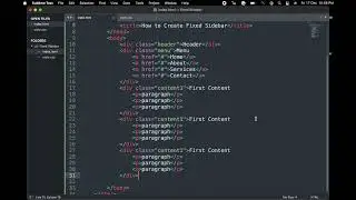 How to Make Fixed Sidebar - Beginner
