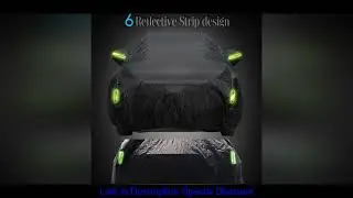Black Car Cover Waterproof Auto Outdoor Sun Shade Rain Snow Wind Protection Cover Dustproof For