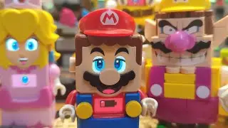 LEGO Super Mario LOW BATTERY How to CHANGE | 30 sec Challenge | Team Connection with Peach |Tutorial