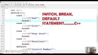 Switch, Break, Default Statement Code Tutorial Using C++ Coding. #computer #c++Coding #Programming