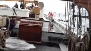 Sailing the soren Larsen in a weather