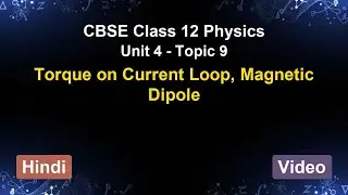 Unit 4 &ndash; Torque on Current Loop,  Magnetic Dipole | CBSE 12th Physics (Hindi) | The 5-Minute Teacher