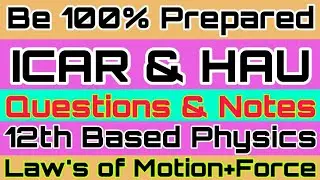 ICAR & HAU 4 year program Most Important Questions and Notes