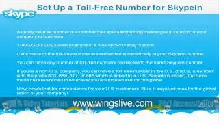 Setup a toll free number using Skype | Wingslive
