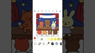 Talent show #fox #bear #bunny  #coloring #cozy #comfy #shorts #youtubeshorts #youtube