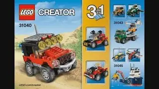 LEGO Creator 31040 Desert Racers - instruction timelapse