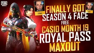 SEASON 4 FACE IS BACK 🥰 M19 ROYAL PASS MAXOUT-GIVEAWAY PUBG/BGMI