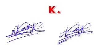 Karthik Name Signature 💖 Comment Your Name for Signature #signaturestyle #firstkalakar #design