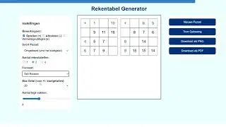 Instructiefilmpje - Zisa's spelletjesmaker: Rekenrooster