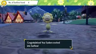 Sunkern evolves into Sunflora